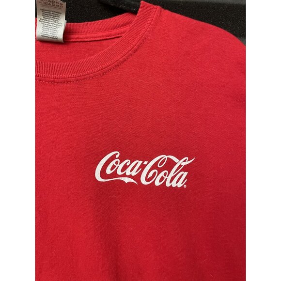 Coca Cola Shirt Men's Medium Red White Logo Adult Men We're All In This Together - Picture 2 of 10